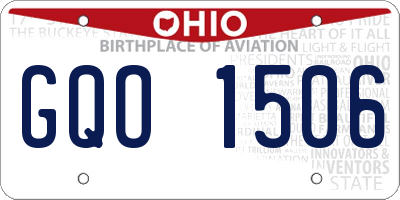 OH license plate GQO1506