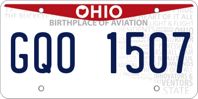 OH license plate GQO1507