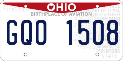 OH license plate GQO1508