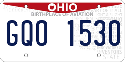 OH license plate GQO1530