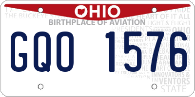 OH license plate GQO1576