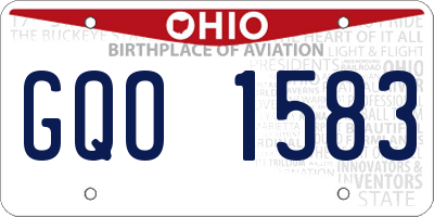 OH license plate GQO1583