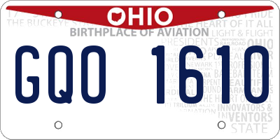 OH license plate GQO1610