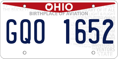 OH license plate GQO1652