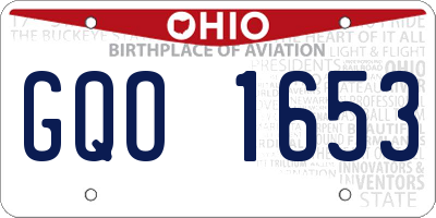 OH license plate GQO1653