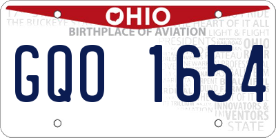 OH license plate GQO1654