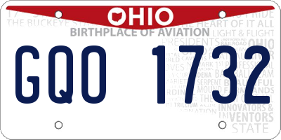 OH license plate GQO1732