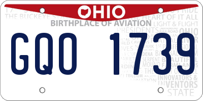 OH license plate GQO1739
