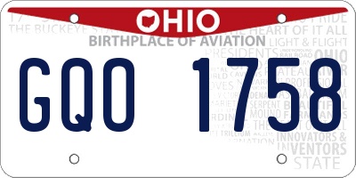 OH license plate GQO1758