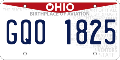 OH license plate GQO1825