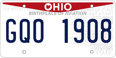 OH license plate GQO1908