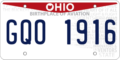 OH license plate GQO1916