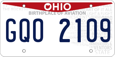 OH license plate GQO2109