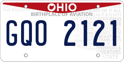 OH license plate GQO2121