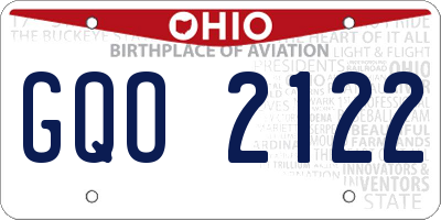 OH license plate GQO2122