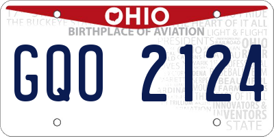 OH license plate GQO2124