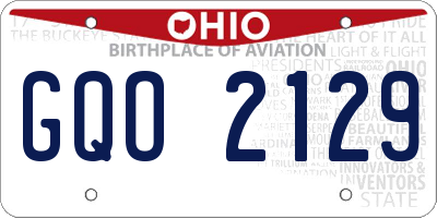 OH license plate GQO2129