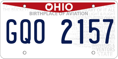 OH license plate GQO2157