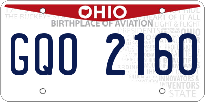 OH license plate GQO2160