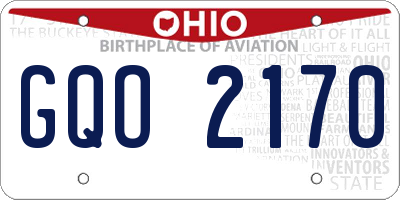 OH license plate GQO2170