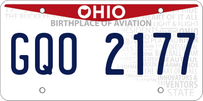 OH license plate GQO2177