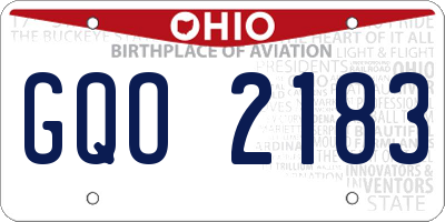 OH license plate GQO2183