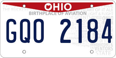 OH license plate GQO2184