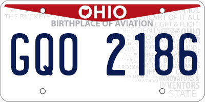 OH license plate GQO2186