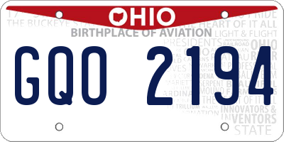 OH license plate GQO2194