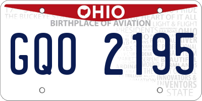OH license plate GQO2195