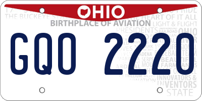 OH license plate GQO2220