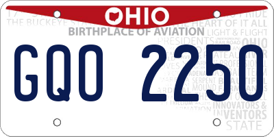 OH license plate GQO2250