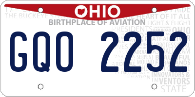 OH license plate GQO2252