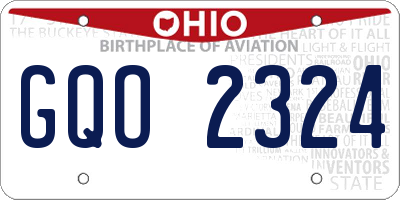 OH license plate GQO2324
