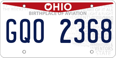 OH license plate GQO2368