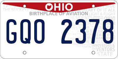 OH license plate GQO2378