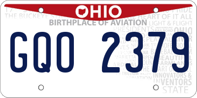 OH license plate GQO2379