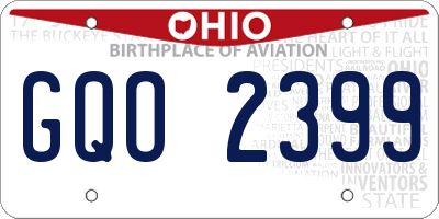 OH license plate GQO2399