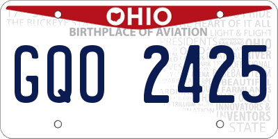 OH license plate GQO2425