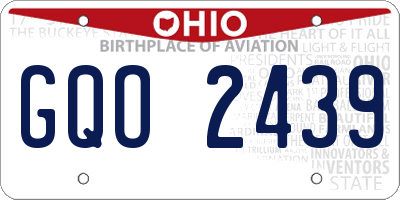 OH license plate GQO2439