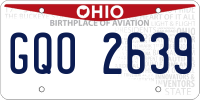 OH license plate GQO2639