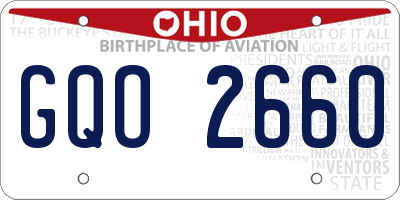 OH license plate GQO2660