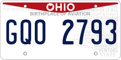 OH license plate GQO2793