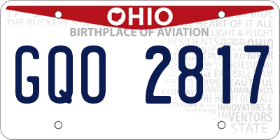 OH license plate GQO2817