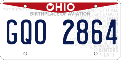 OH license plate GQO2864