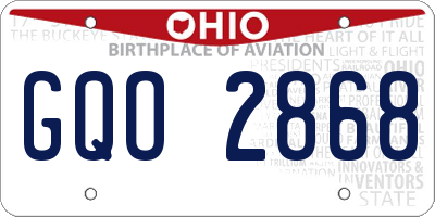 OH license plate GQO2868