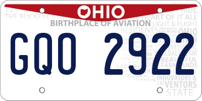 OH license plate GQO2922