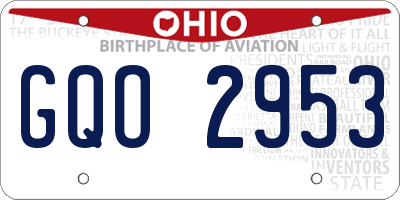 OH license plate GQO2953