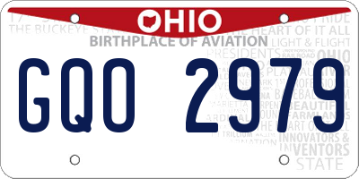 OH license plate GQO2979