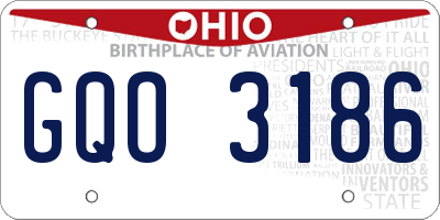 OH license plate GQO3186